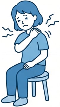 首が痛い・肩がこるイラスト