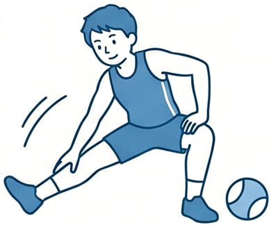 スポーツに早く復帰したいイラスト